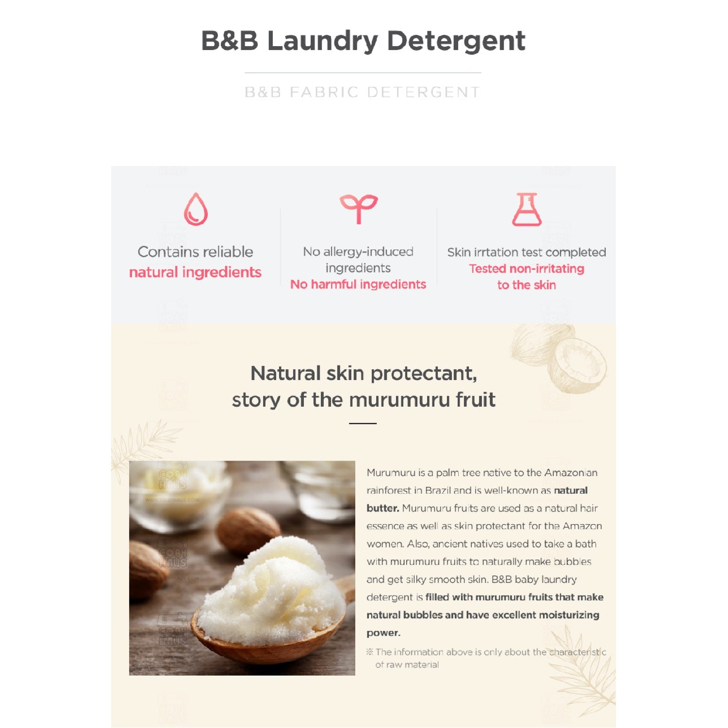 B&B Skin Protection Laundry Detergent, 1500ml Bottle or Refill