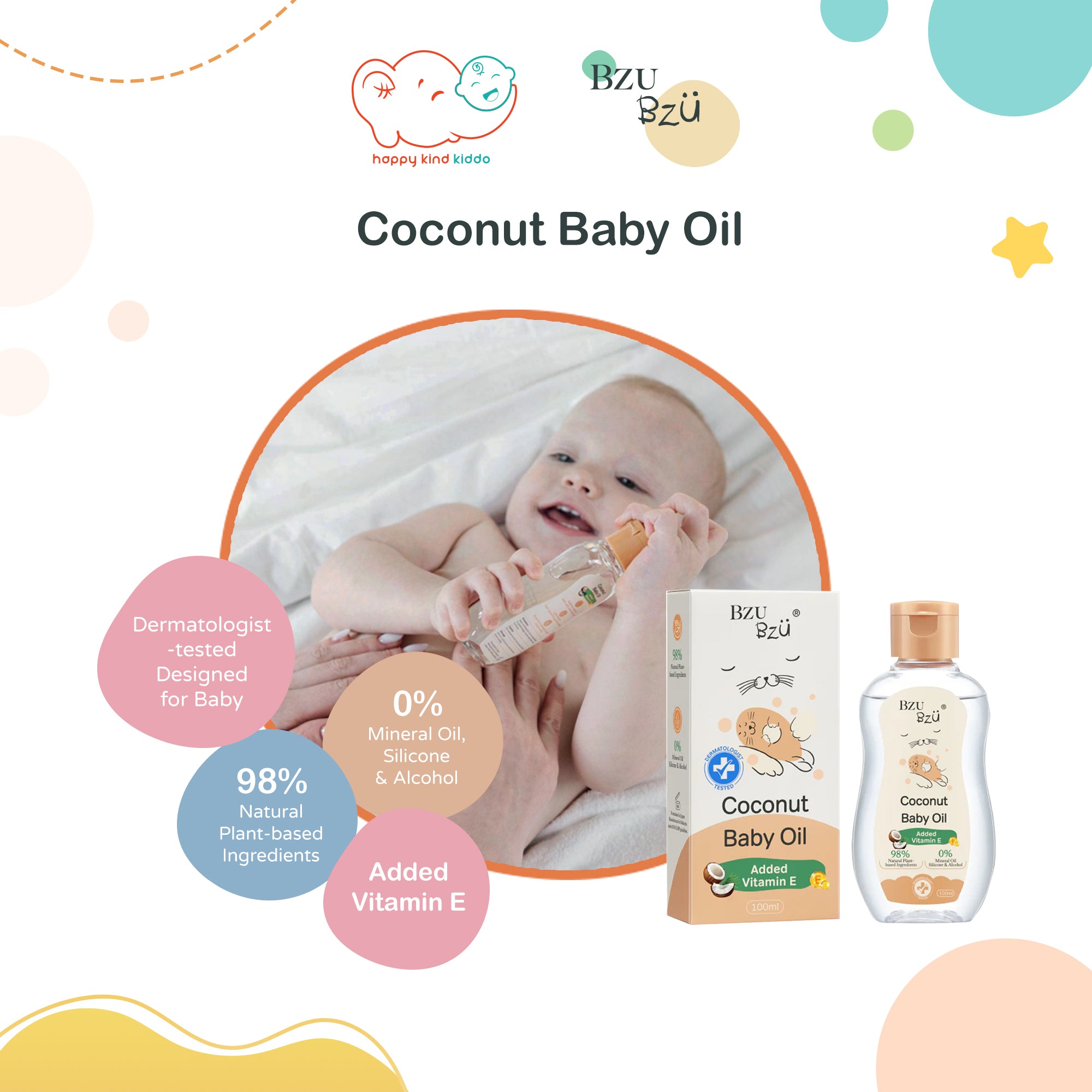 Bzu Bzu Coconut Baby Oil (100mL)