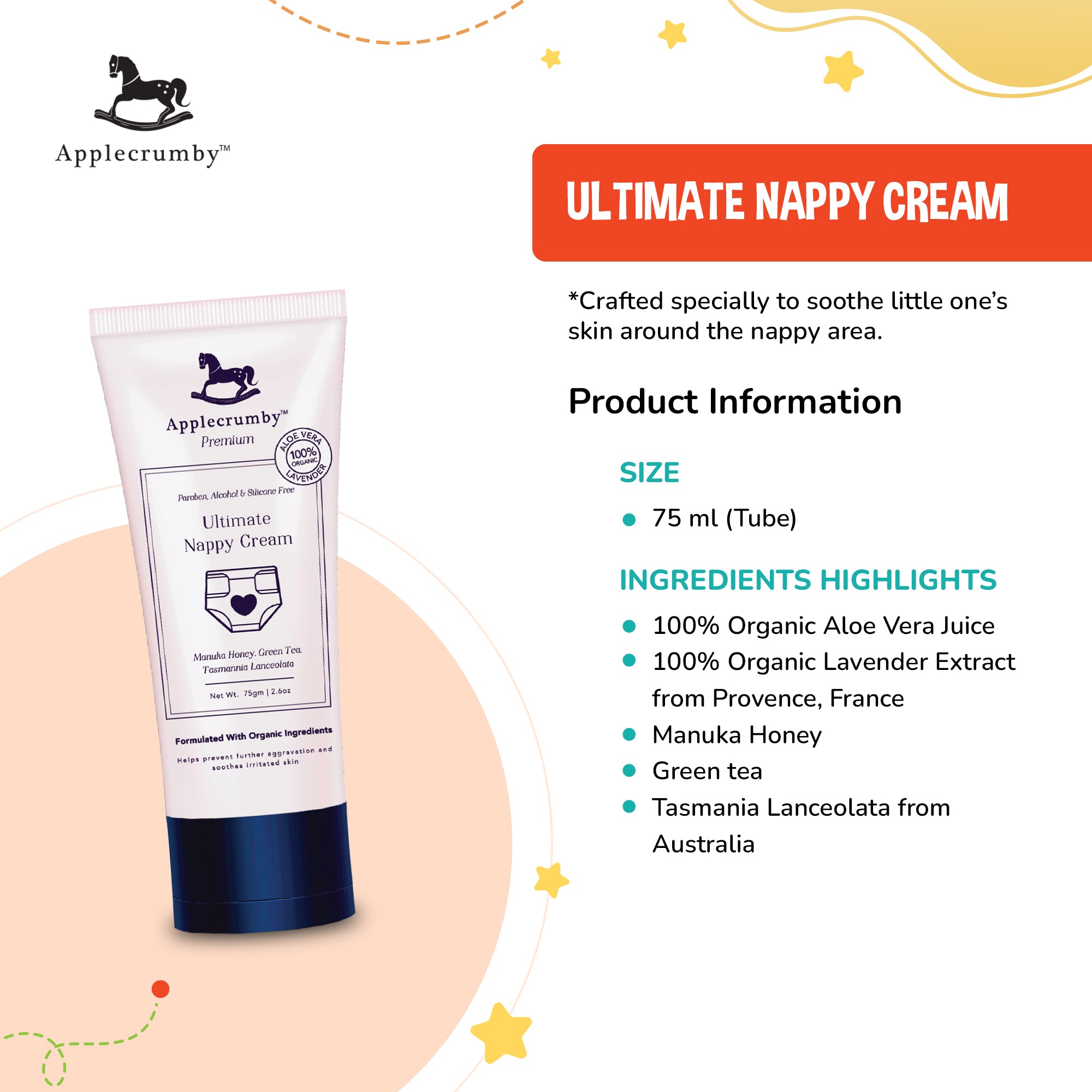 Applecrumby Ultimate Nappy Cream for Newborn