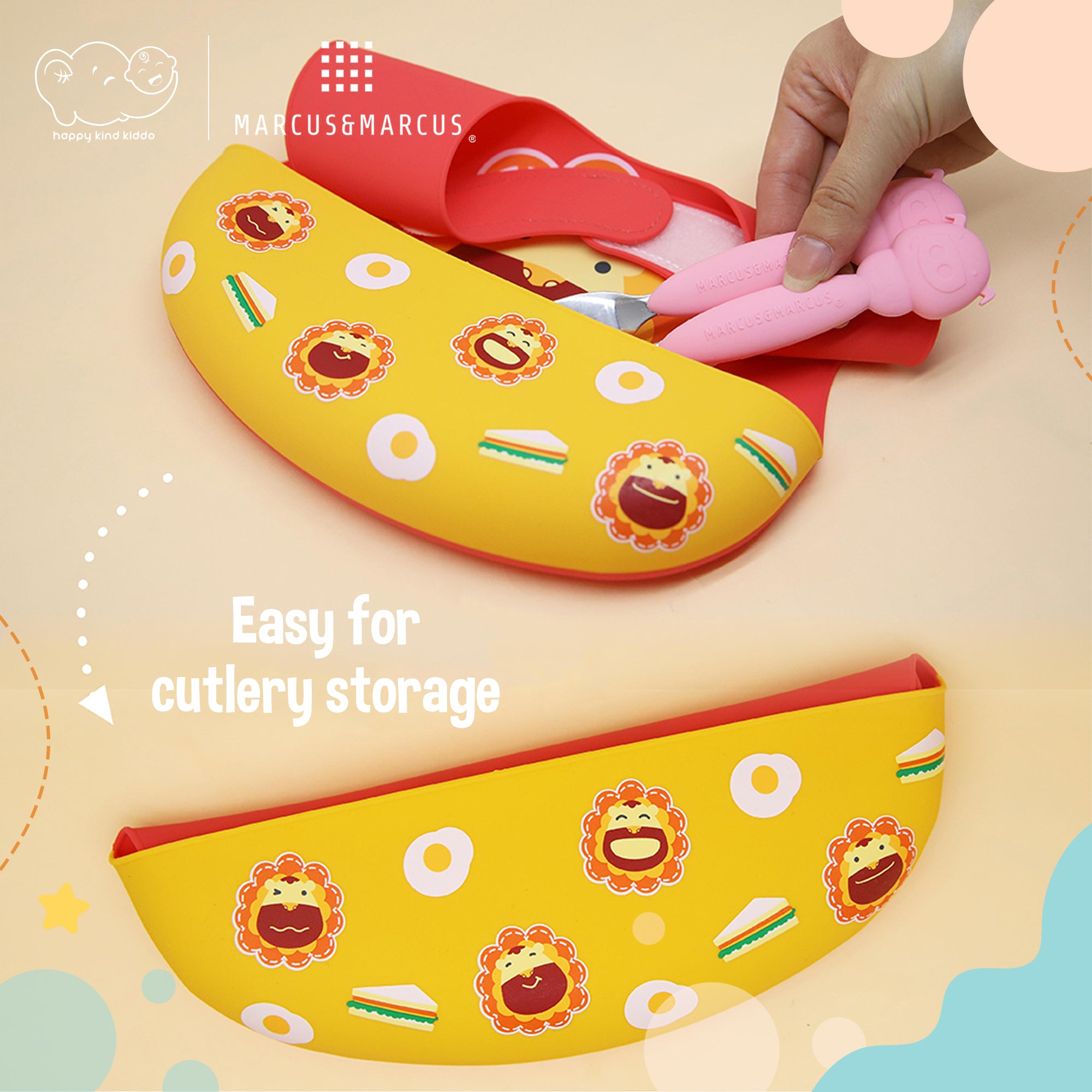 Marcus & Marcus Wide Coverage Silicone Bib for 6M+