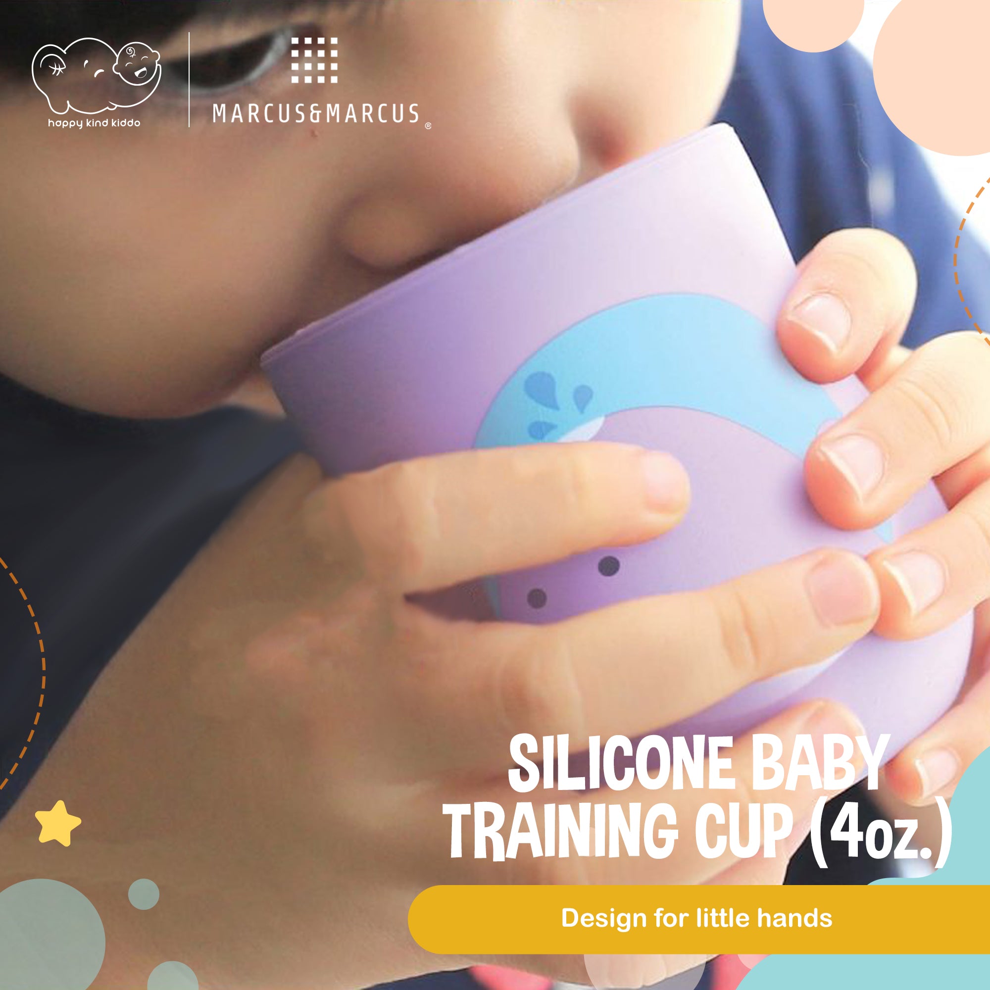 Marcus & Marcus Silicone Baby Training Cup for 6M+ (120mL)