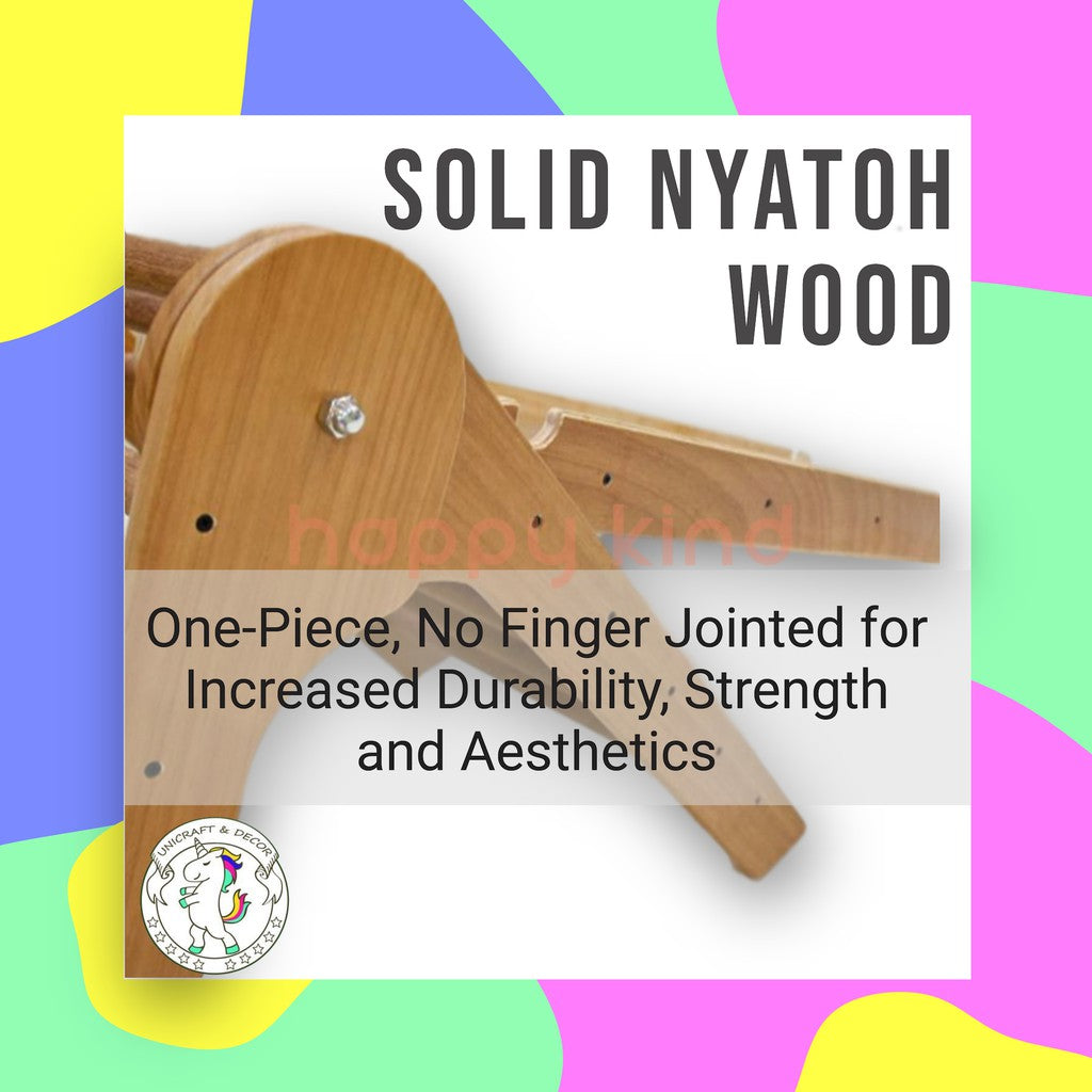 Unicraft Pikler Triangle for Montessori Kids, 2 in 1 - Slide and Climbing Ramp