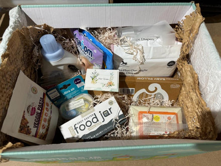 Food, wipes, nappies and a buckwheat pillow