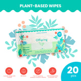 Offspring Plant-Based Baby Wipes (20 or 80 Sheets)