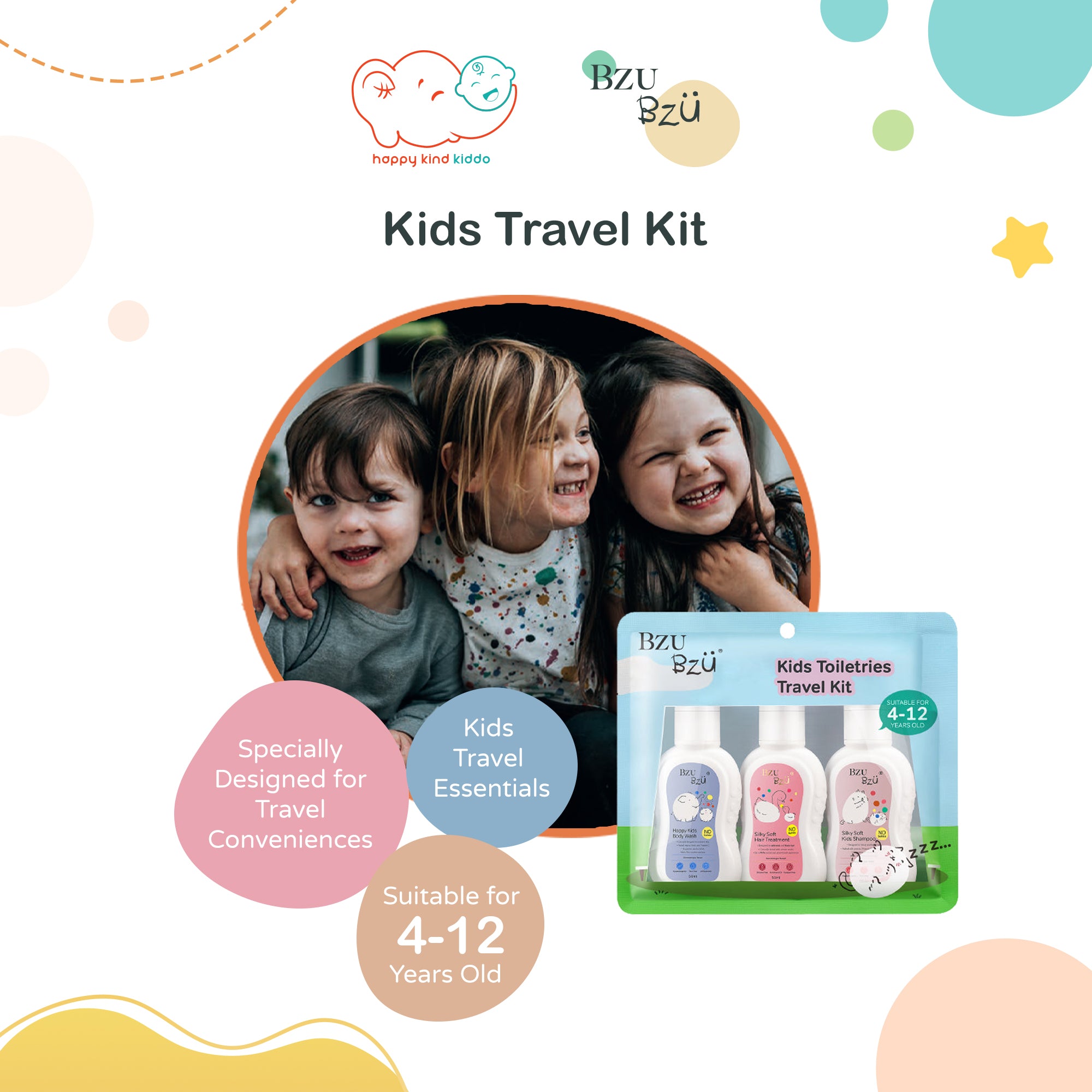 Bzu Bzu Kids Toiletries Travel Kit