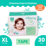 Offspring Chlorine-Free Fashion Diaper, TAPE
