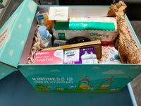 A packed Happy Kind Kiddo gift box
