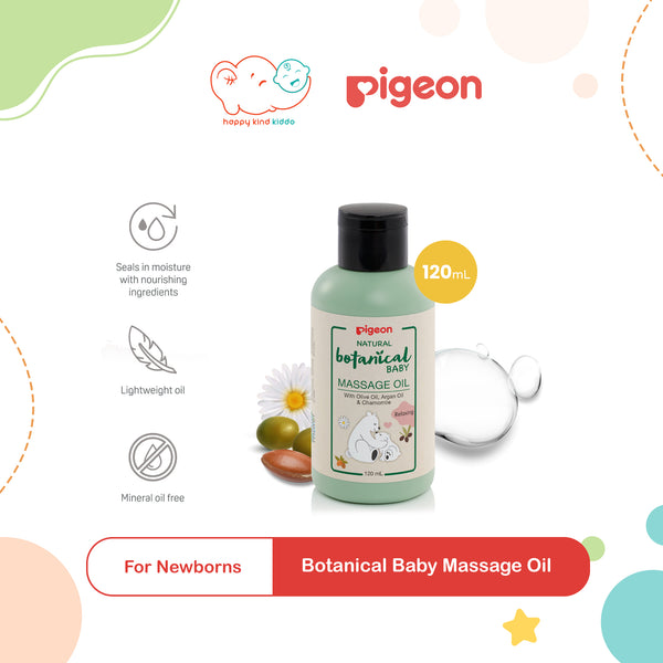 Pigeon Natural Botanical Baby Massage Oil (120mL)