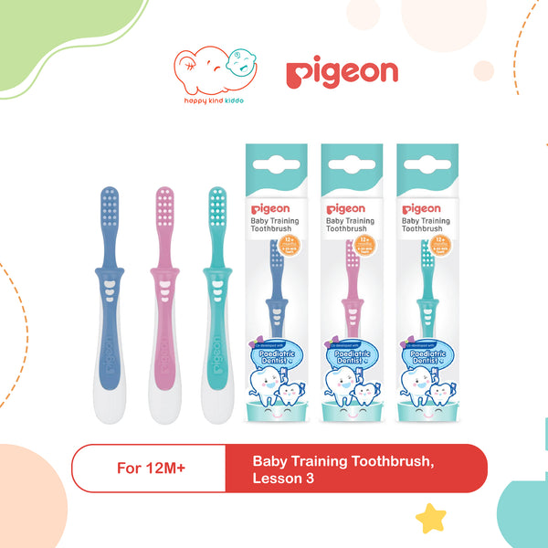 Pigeon Baby Training Toothbrush, Lesson 3 for 12M+