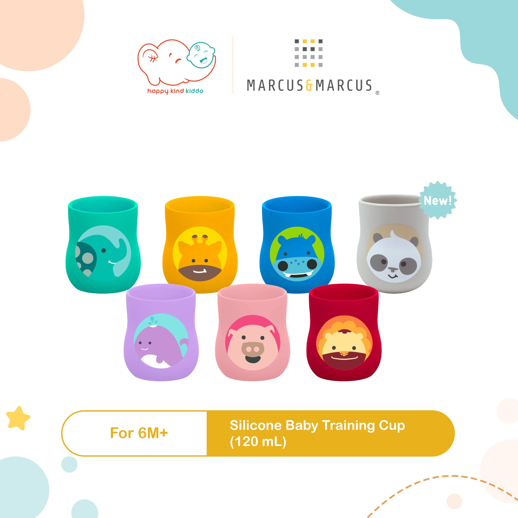 Marcus & Marcus Silicone Baby Training Cup for 6M+ (120mL)