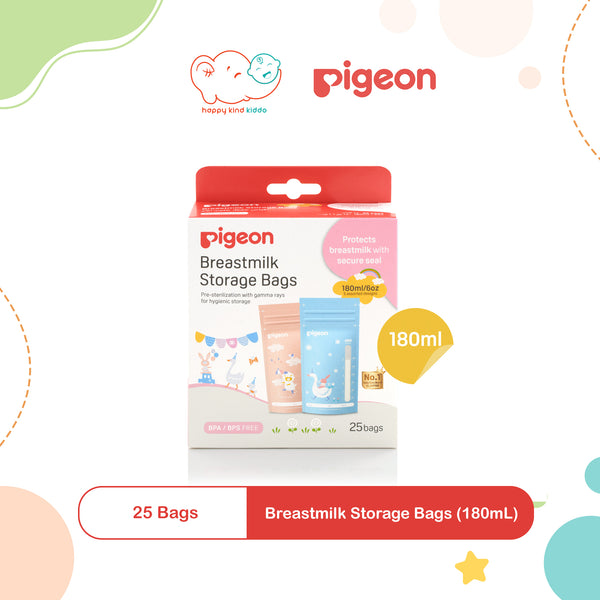 Pigeon Breastmilk Storage Bags (25 Bags), 180mL Animal Series