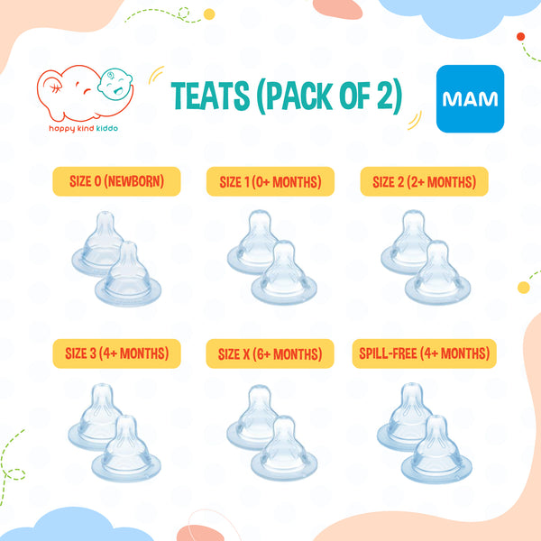 MAM Teats, SkinSoft Silicone Nipples for Baby Bottles