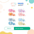 Philips Ultra Air Pacifier (2pcs) for Newborn or 6-18M
