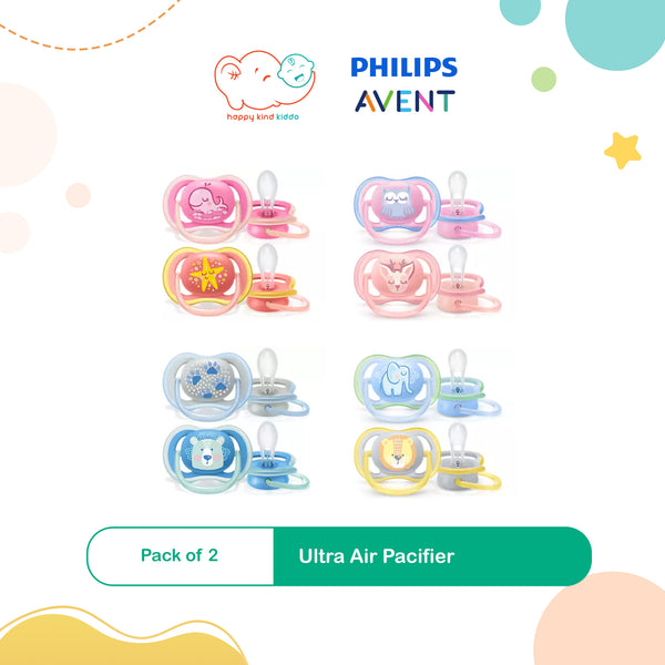 Philips Ultra Air Pacifier (2pcs) for Newborn or 6-18M