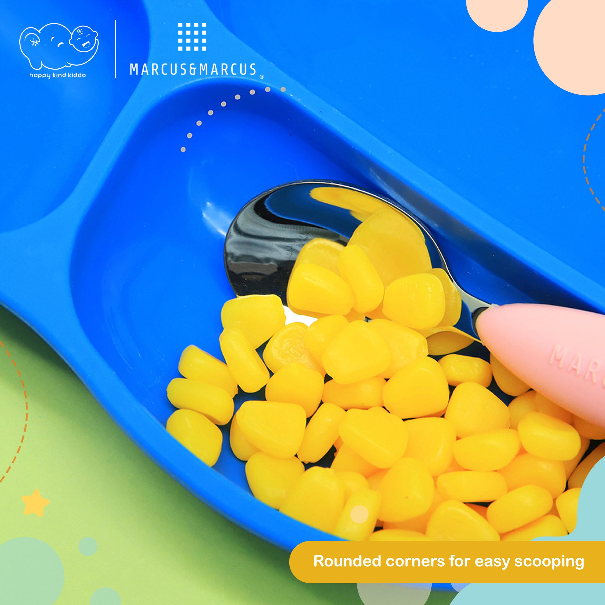 Marcus & Marcus Yummy Dips Suction Divided Plate for 18M+