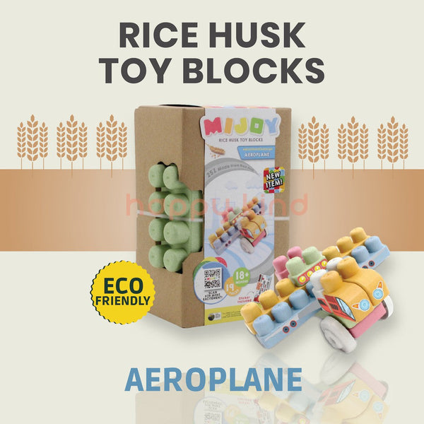 Aeroplane Rice Husk Toy Blocks from MIJOY