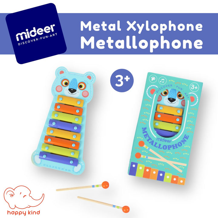 Mideer 7 Color Scale Metal Xylophone Metallophone