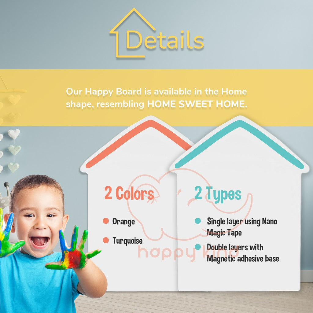 Happy Board for 3Y+, Magnetic Whiteboard Sticker