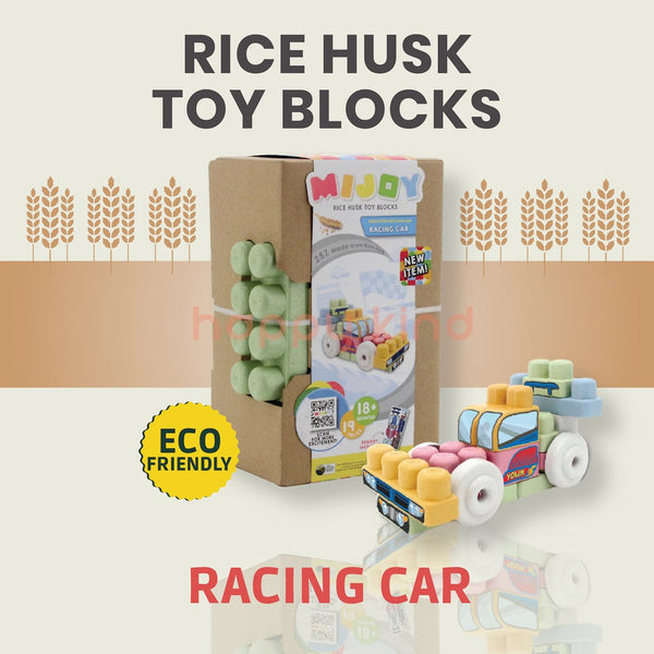 Racing Car Rice Husk Toy Blocks from MIJOY